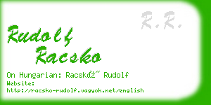 rudolf racsko business card